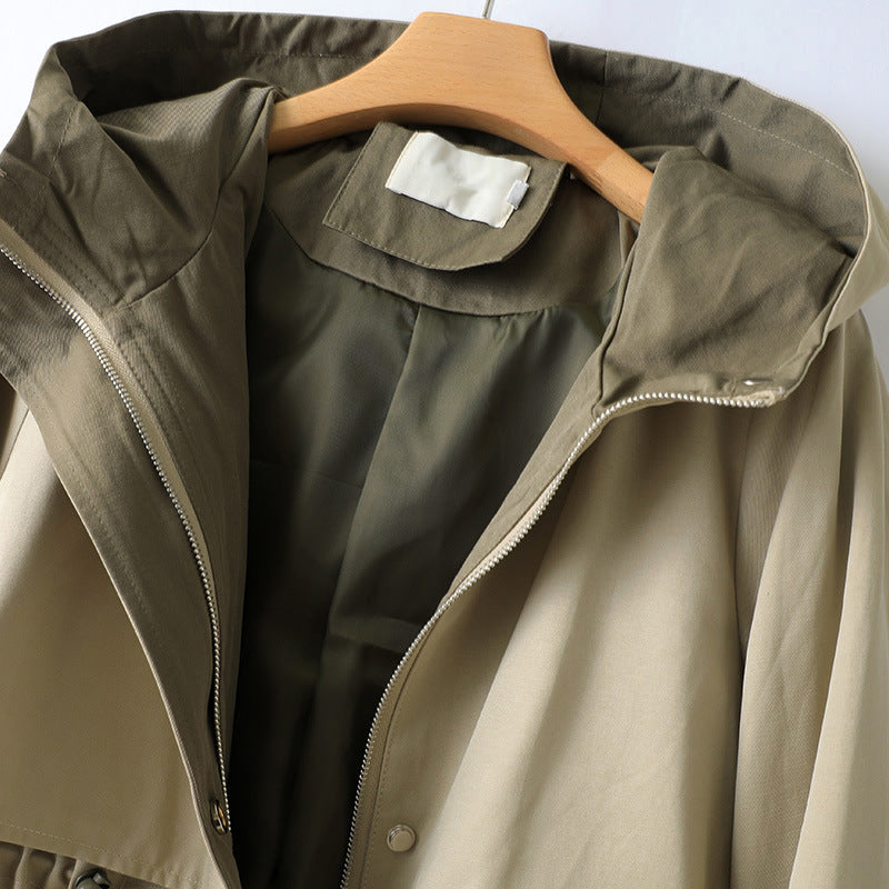 Black Trench Coat Women – Cozy Chic with Drawstring Waist 4