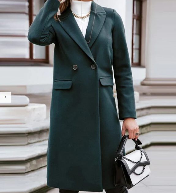 Black Trench Coat Women – Elegant Design with Waist-Cinching Belt 1