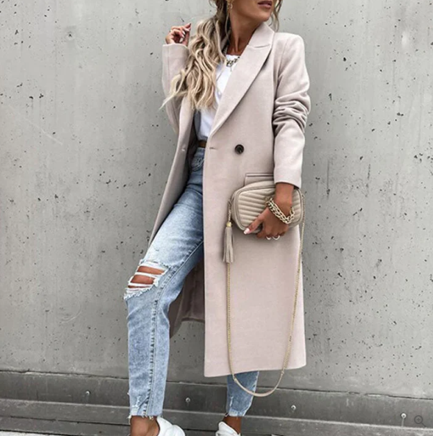 Black Trench Coat Women – Elegant Design with Waist-Cinching Belt 3