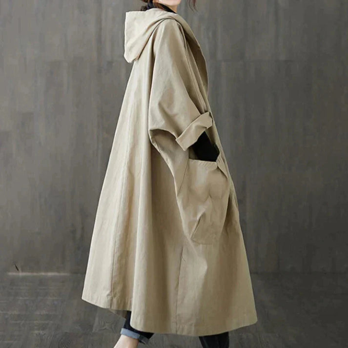 Black Trench Coat Women – Oversized Style for Cozy Fall & Winter 2