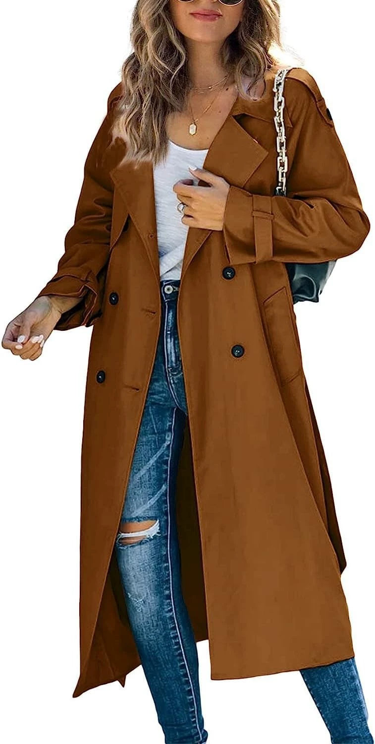 Black Trench Coat Women – Windproof & Stylish for Chilly Days 1