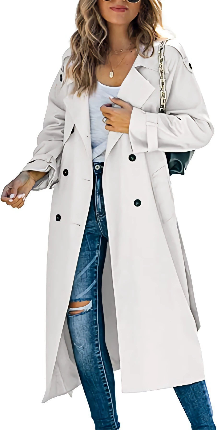 Black Trench Coat Women – Windproof & Stylish for Chilly Days 2