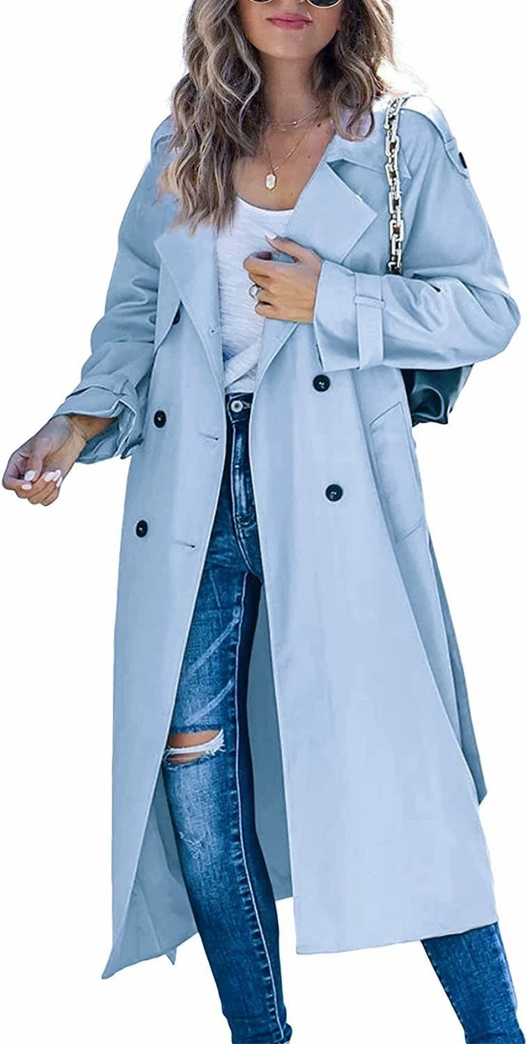 Black Trench Coat Women – Windproof & Stylish for Chilly Days 5
