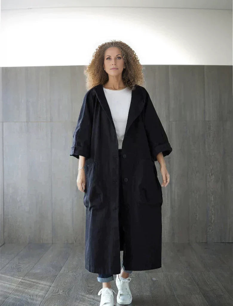Black Trench Coat for Women – Oversized, Stylish & Warm 2