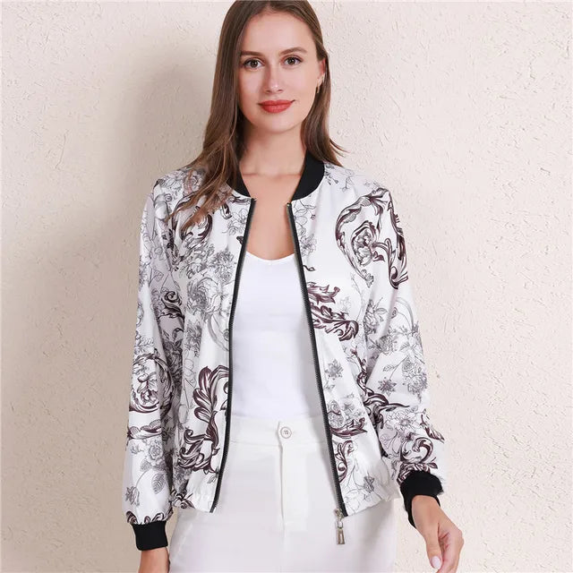 Floral Bomber Jacket – Lightweight & Relaxed Fit for Casual Style 0