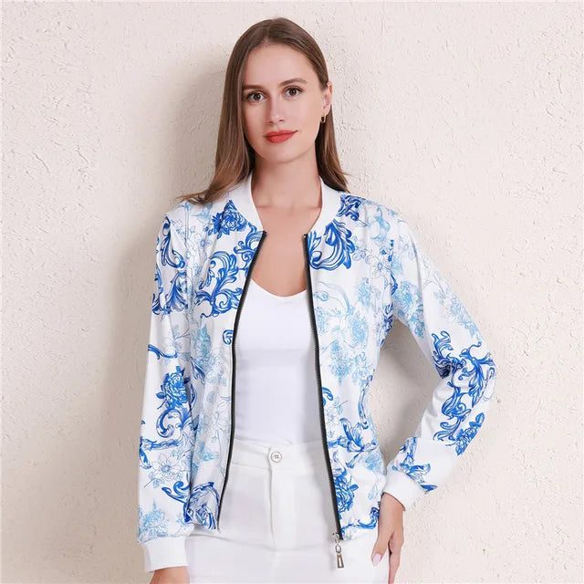 Floral Bomber Jacket – Lightweight & Relaxed Fit for Casual Style 1