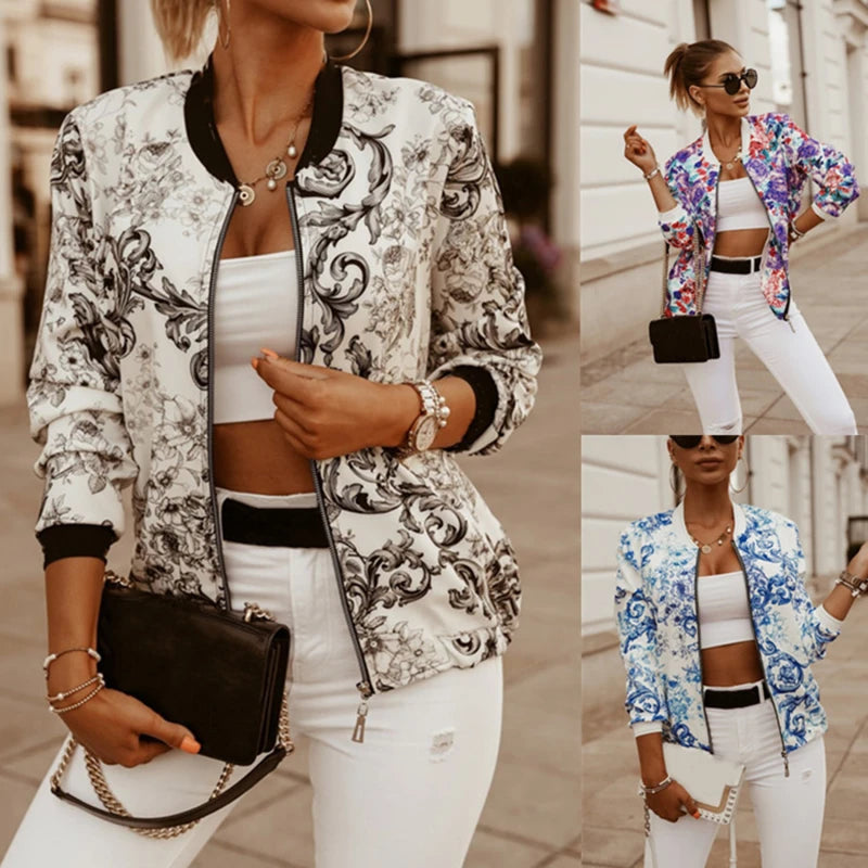 Floral Bomber Jacket – Lightweight & Relaxed Fit for Casual Style 4