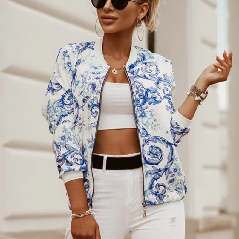 Floral Bomber Jacket – Lightweight & Relaxed Fit for Casual Style 5