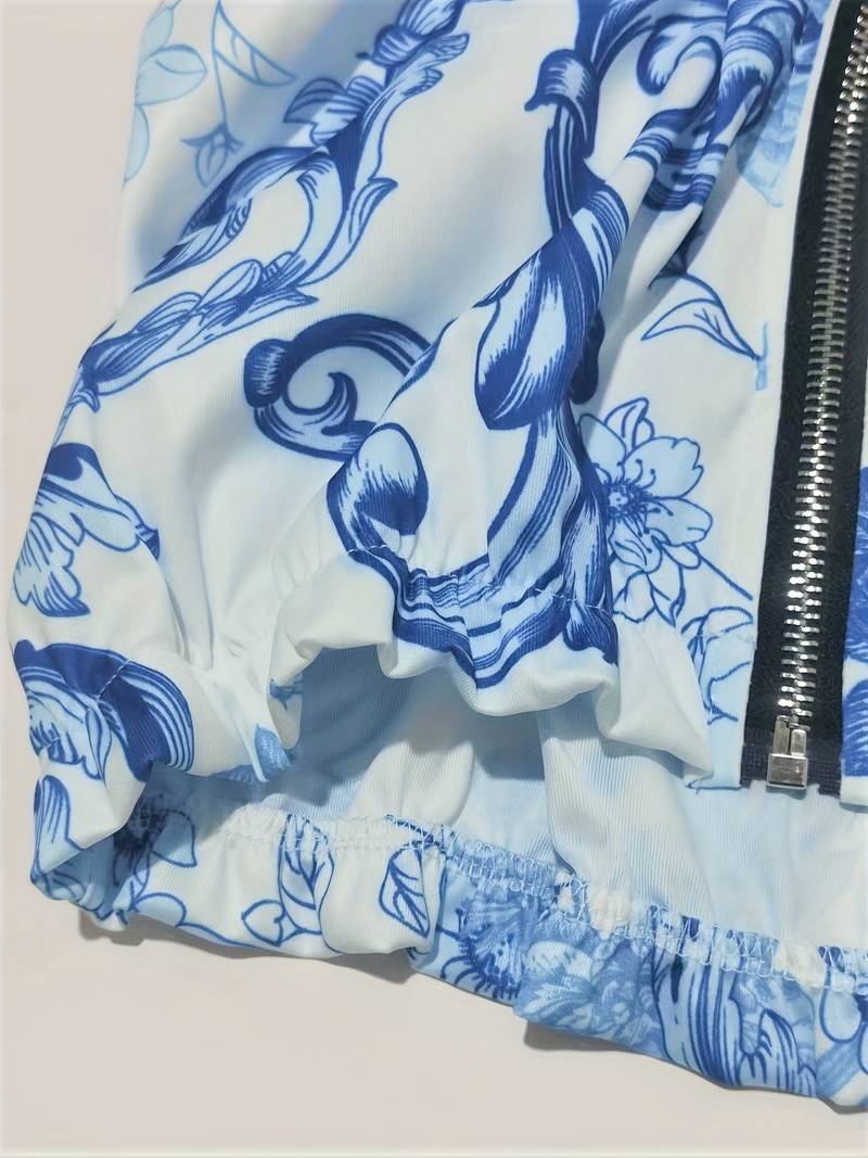 Floral Bomber Jacket – Slim Fit Design for Effortless Style 4