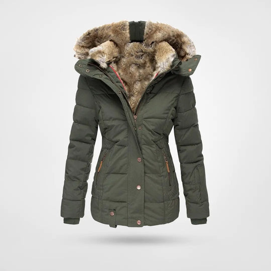 Fur-Collar Zip-Up Jacket – Stylish Warmth for Winter Outings 2