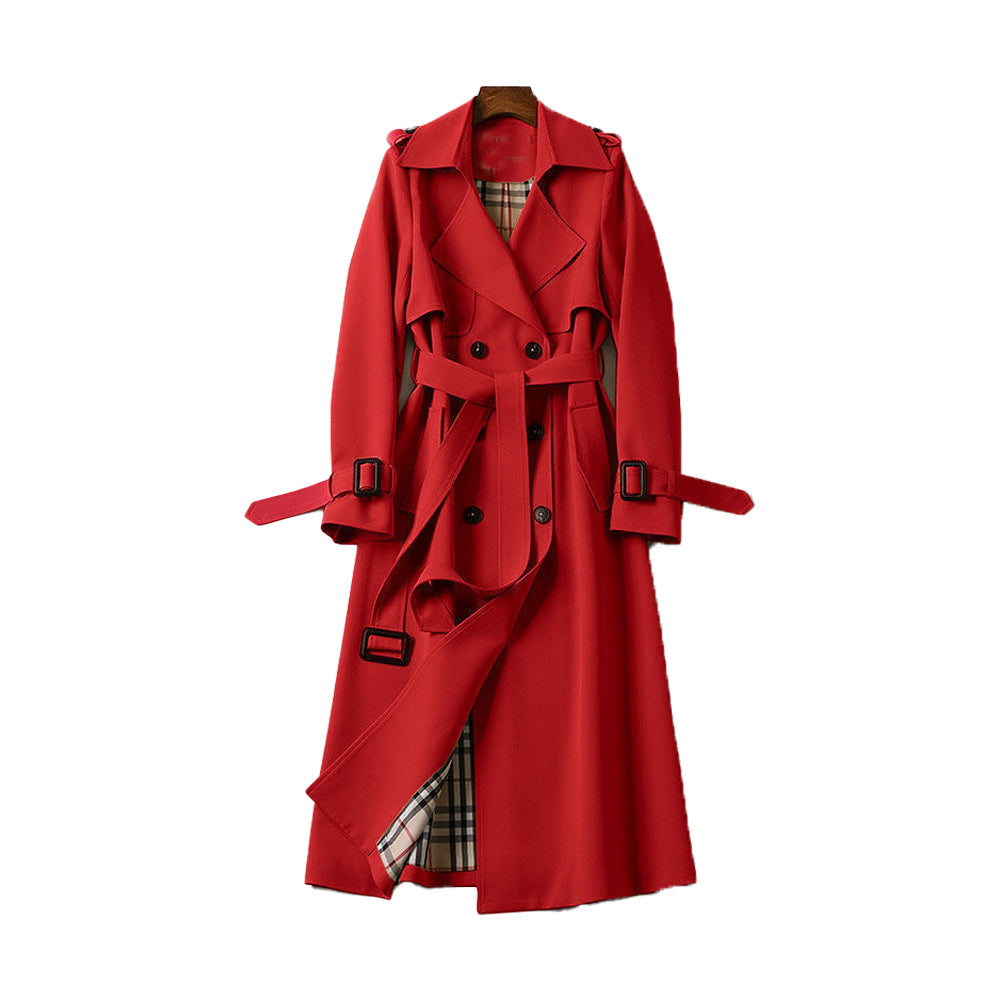Ladies Trench Coat – Elegant Double Button for All Seasons 6