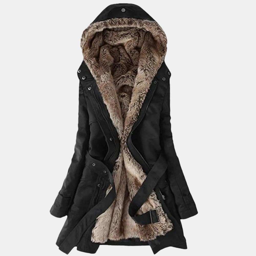 Mid-Length Windbreaker Jacket – Cozy Fur Lining for Winter Style 3