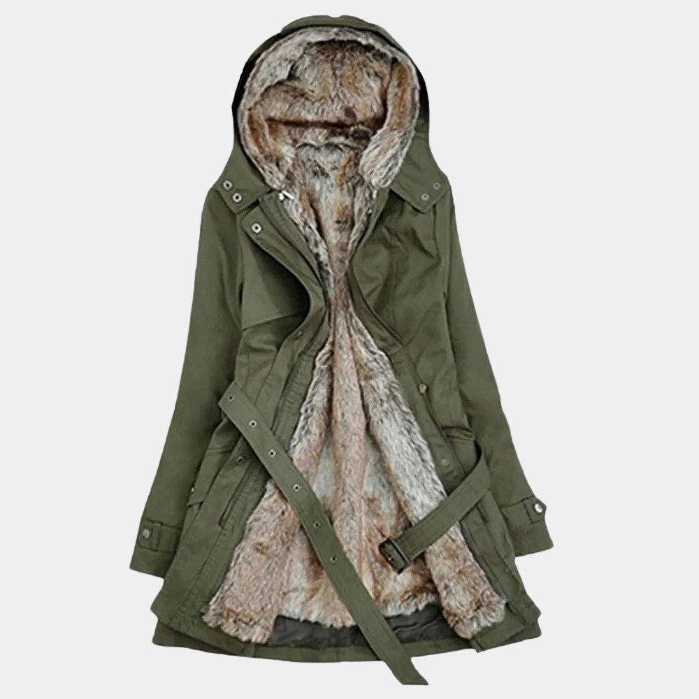 Mid-Length Windbreaker Jacket – Cozy Fur Lining for Winter Style 4