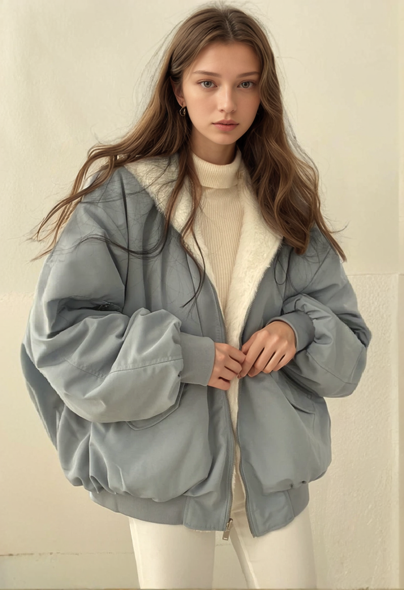 Stylish Sherpa-Lined Jacket – Cozy Warmth for Winter Days 1