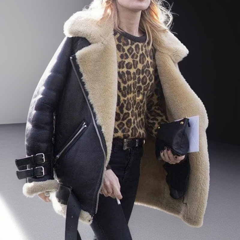 Stylish Women's Jacket – Edgy PU Leather Buckles for Chic Looks 2