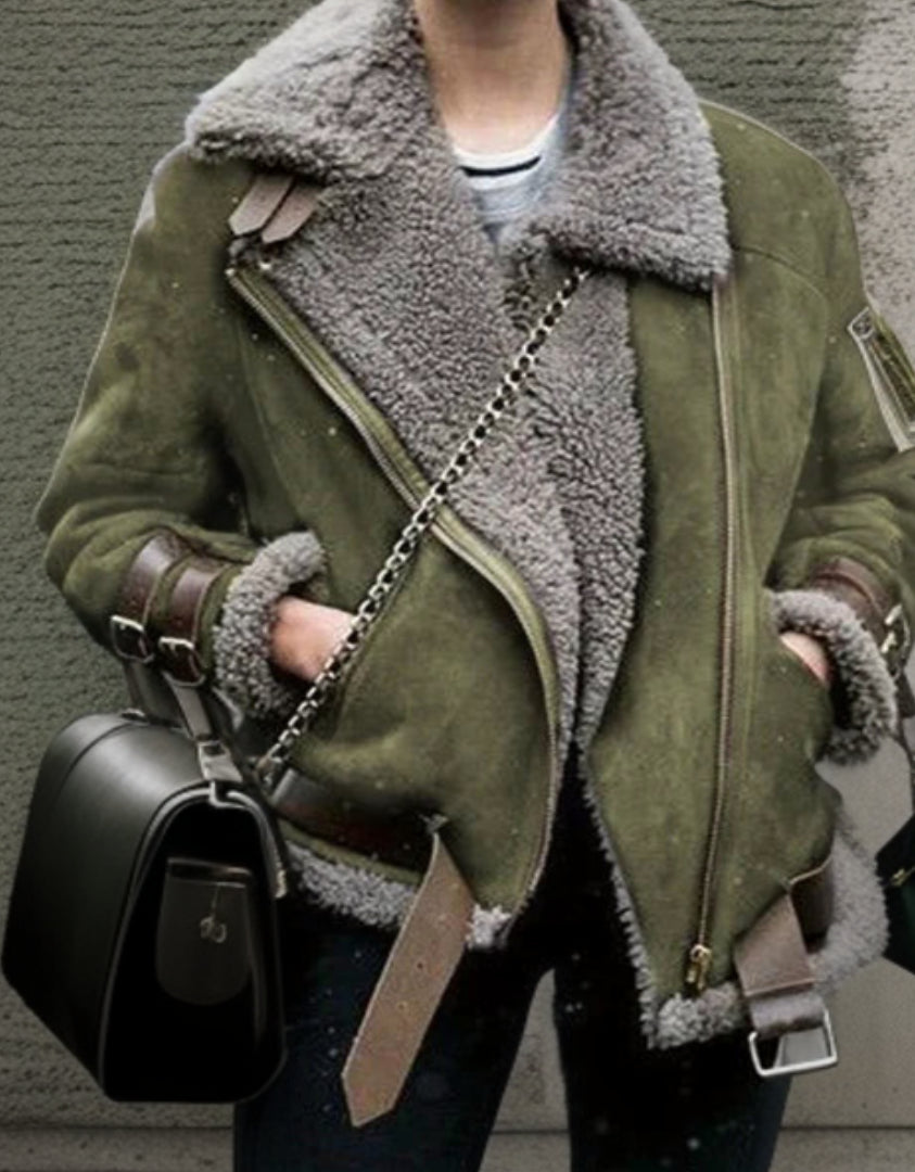 Stylish Women's Jacket – Edgy PU Leather Buckles for Chic Looks 3