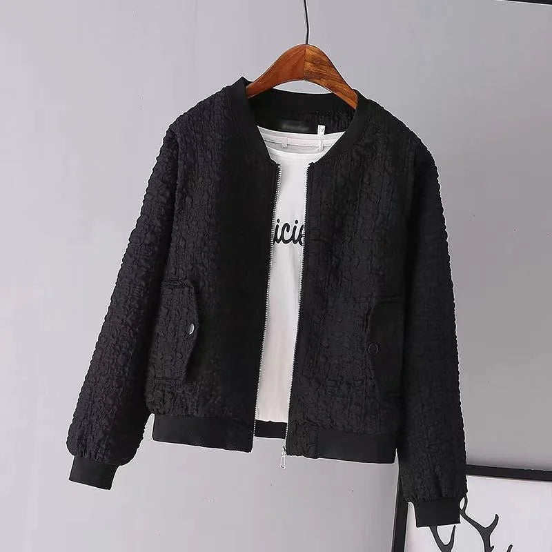 Textured Bomber Jacket – Relaxed Fit for Stylish Layering 1