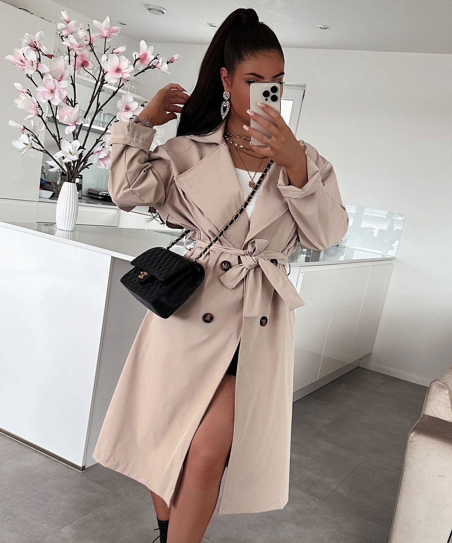 Women's Belted Windbreaker Jacket – Chic Style for Breezy Days 5