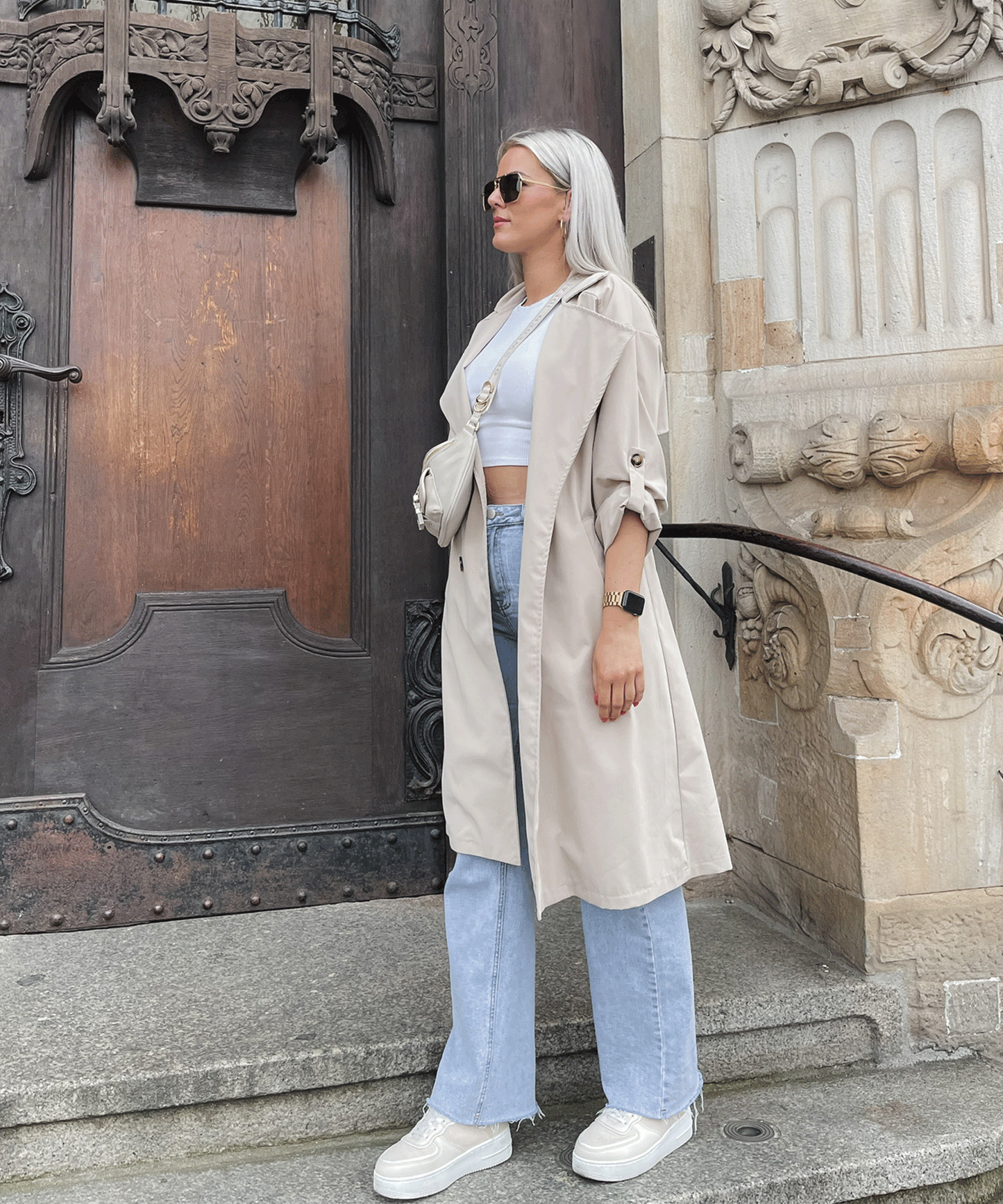Women's Belted Windbreaker Jacket – Chic Style for Breezy Days 6