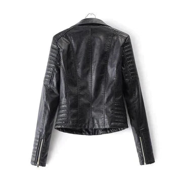 Women's Biker Jacket – Asymmetrical Zip for Edgy Style 3