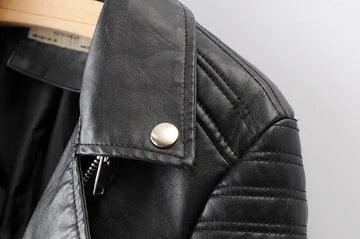 Women's Biker Jacket – Asymmetrical Zip for Edgy Style 5