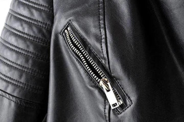 Women's Biker Jacket – Asymmetrical Zip for Edgy Style 7