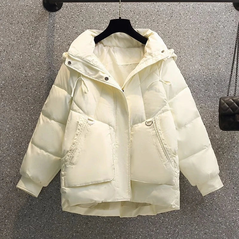Women's Black Puffer Jacket – Cozy Quilted Warmth for Winter 0