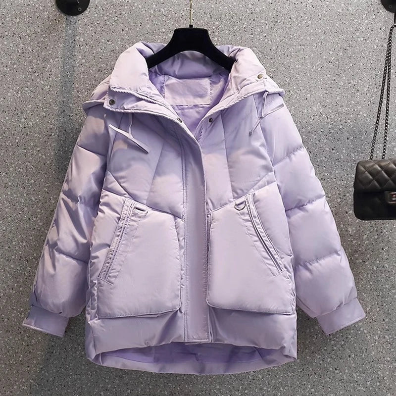 Women's Black Puffer Jacket – Cozy Quilted Warmth for Winter 1