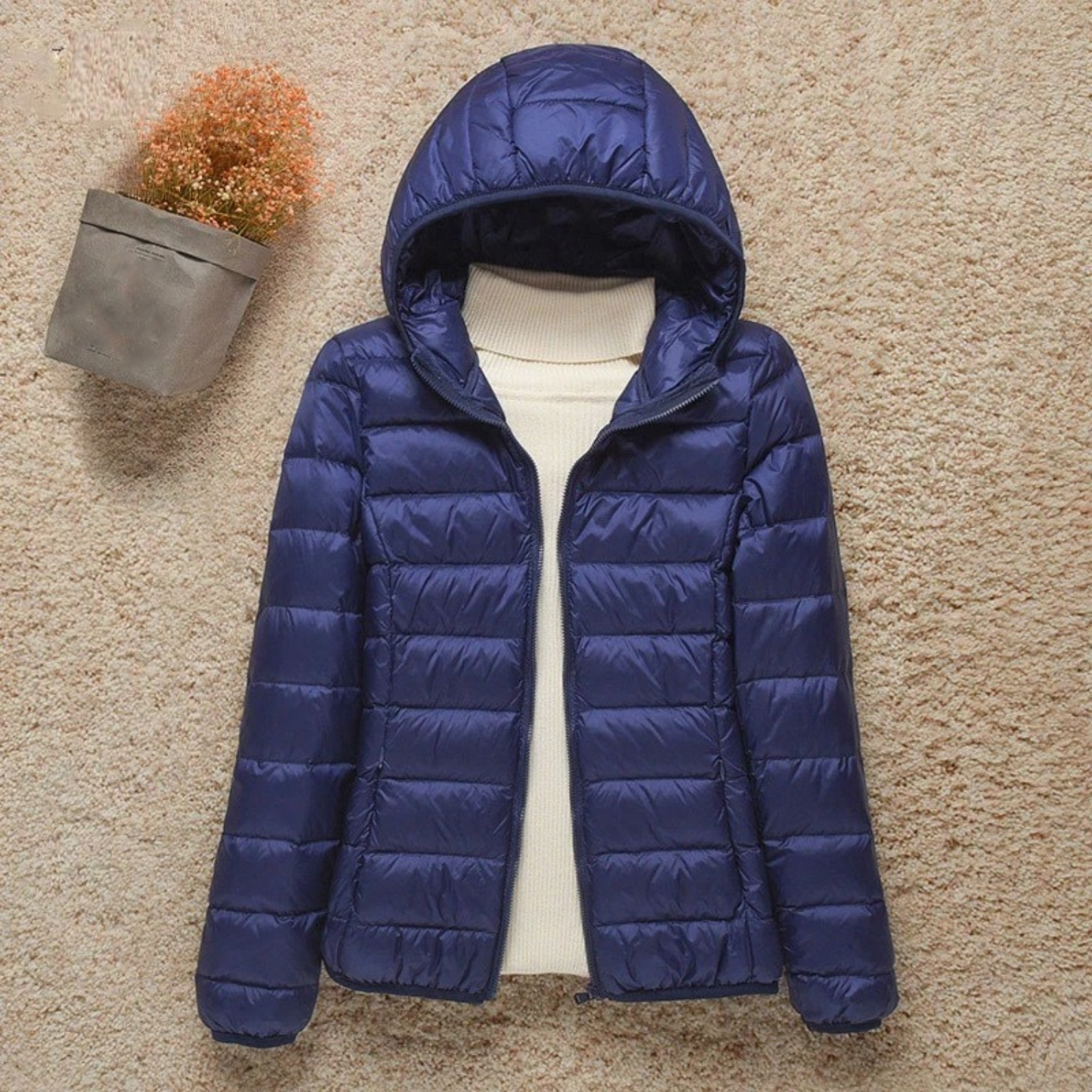 Women's Black Puffer Jacket – Lightweight, Water-Resistant Warmth 6