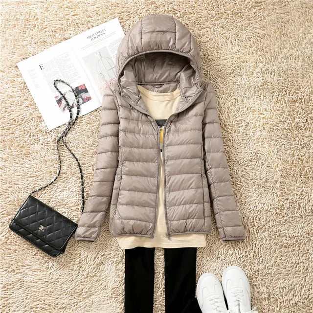 Women's Black Puffer Jacket – Lightweight & Water-Resistant Comfort 15