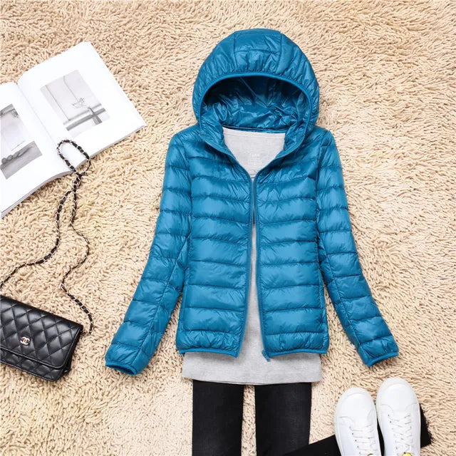 Women's Black Puffer Jacket – Lightweight & Water-Resistant Comfort 9