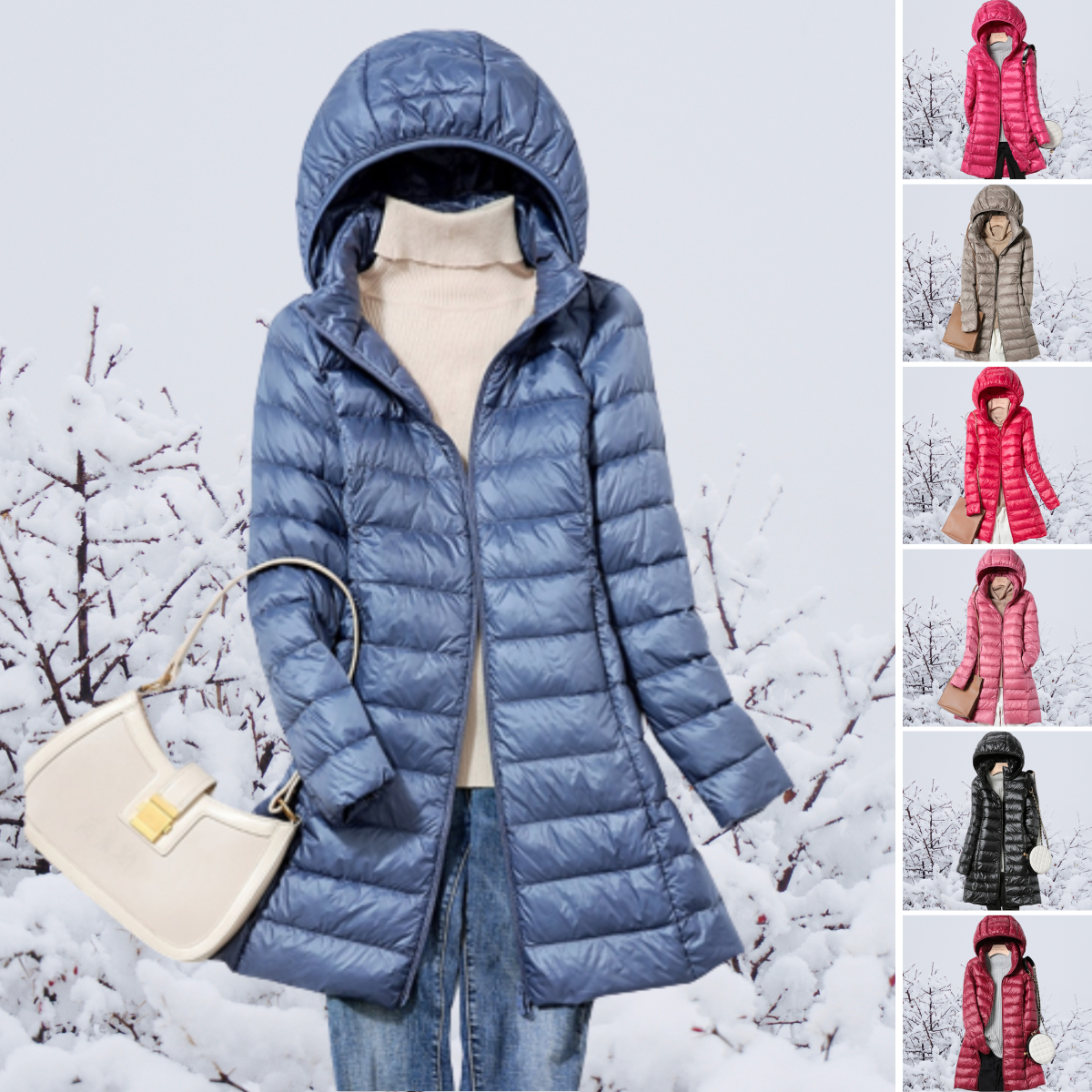 Women's Black Puffer Jacket – Lightweight and Warm for Winter 7