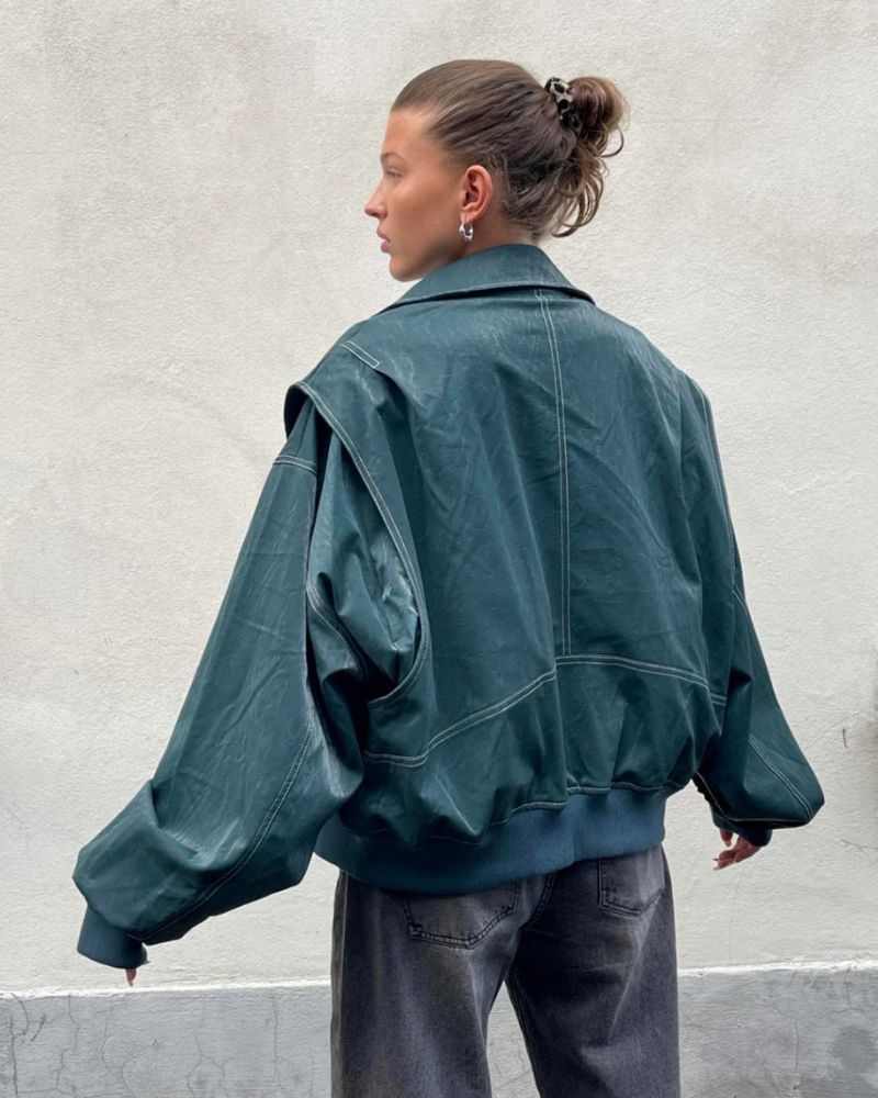 Women's Bomber Jacket – Chic PU Leather for All-Season Style 3