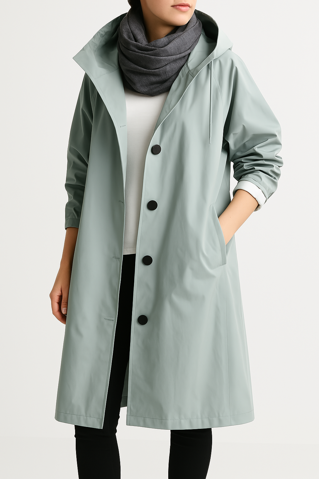 Women's Button-Up Trench Coat – Cozy Layering for Casual Days 1