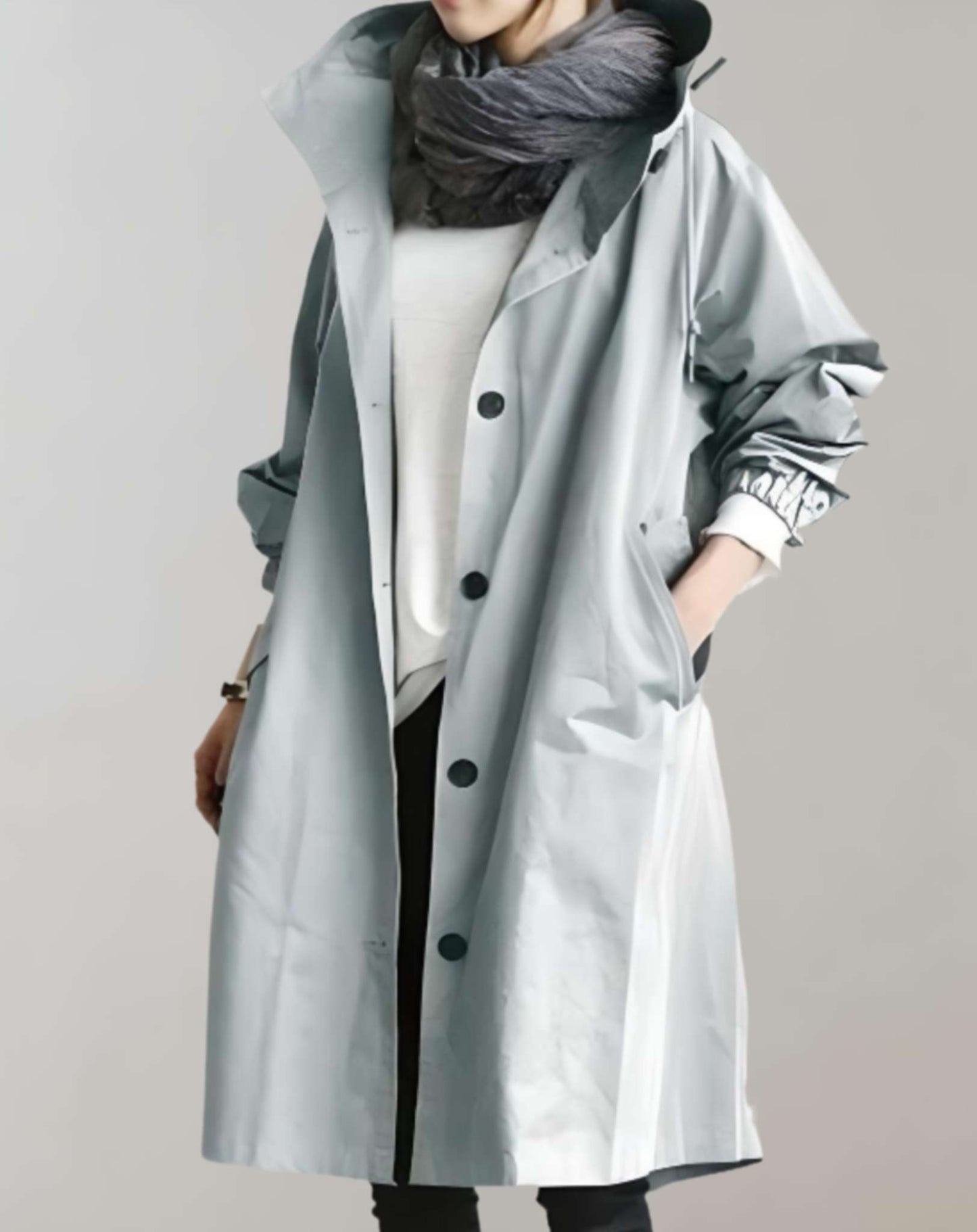 Women's Button-Up Trench Coat – Cozy Layering for Casual Days 4