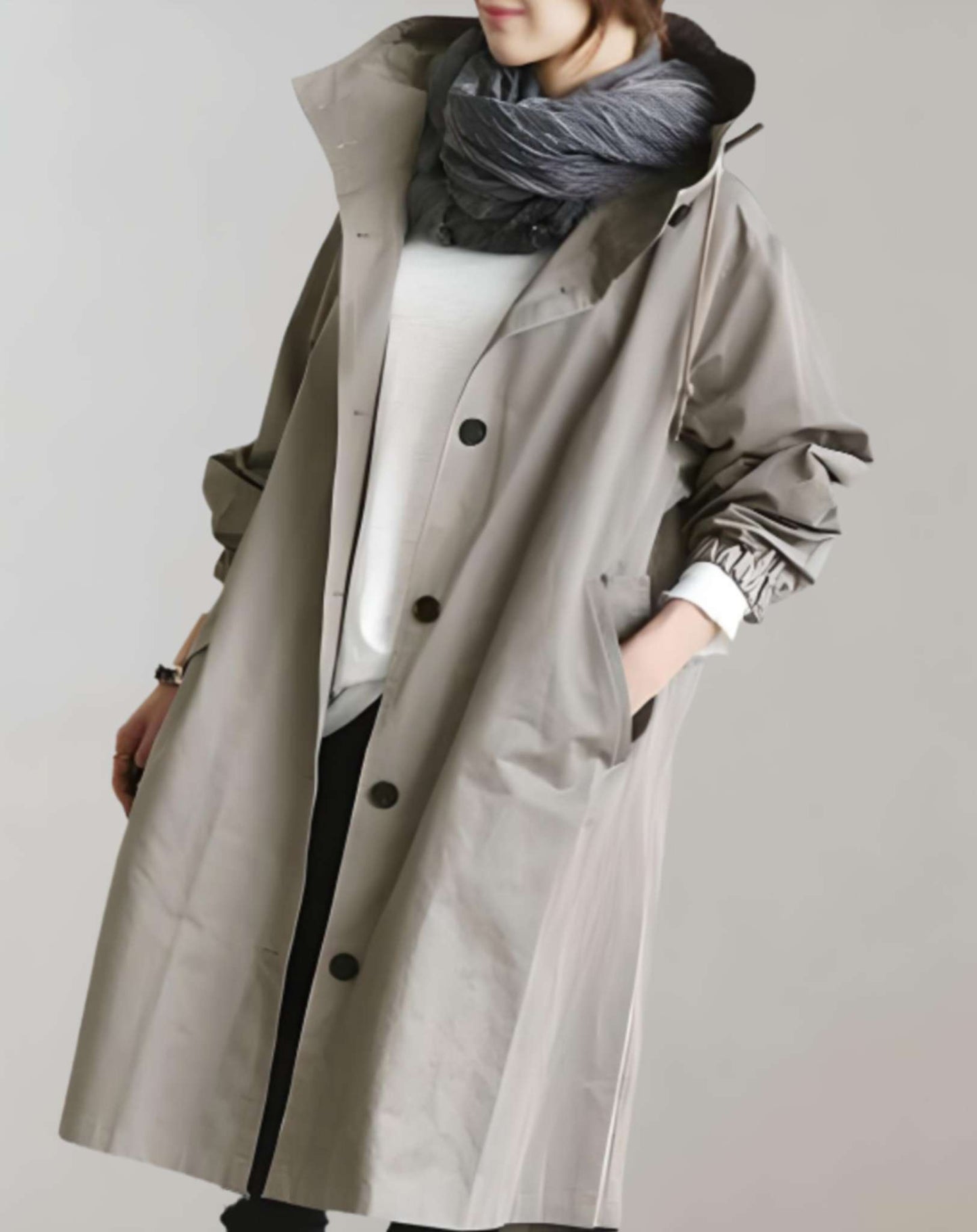 Women's Button-Up Trench Coat – Cozy Layering for Casual Days 6