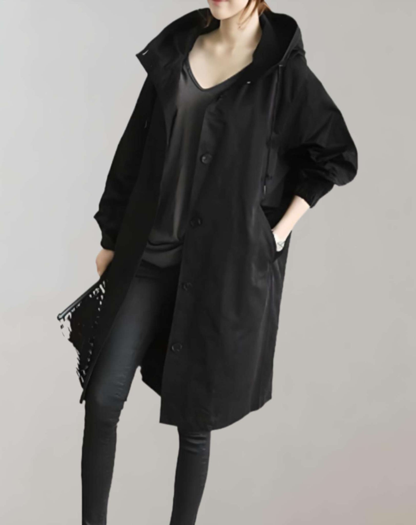 Women's Button-Up Trench Coat – Cozy Layering for Casual Days 7