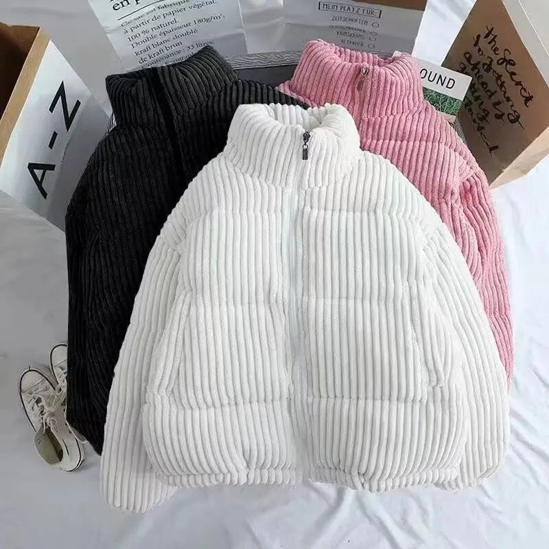 Women's Corduroy Jacket – Cozy Mock Neck for Winter Warmth 3