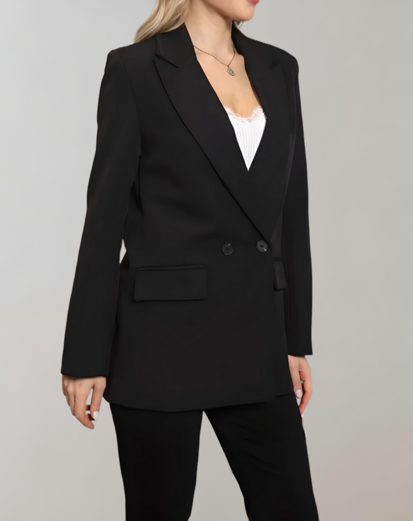 Women's Double-Breasted Casual Suit – Stylish Comfort for Every Occasion 1