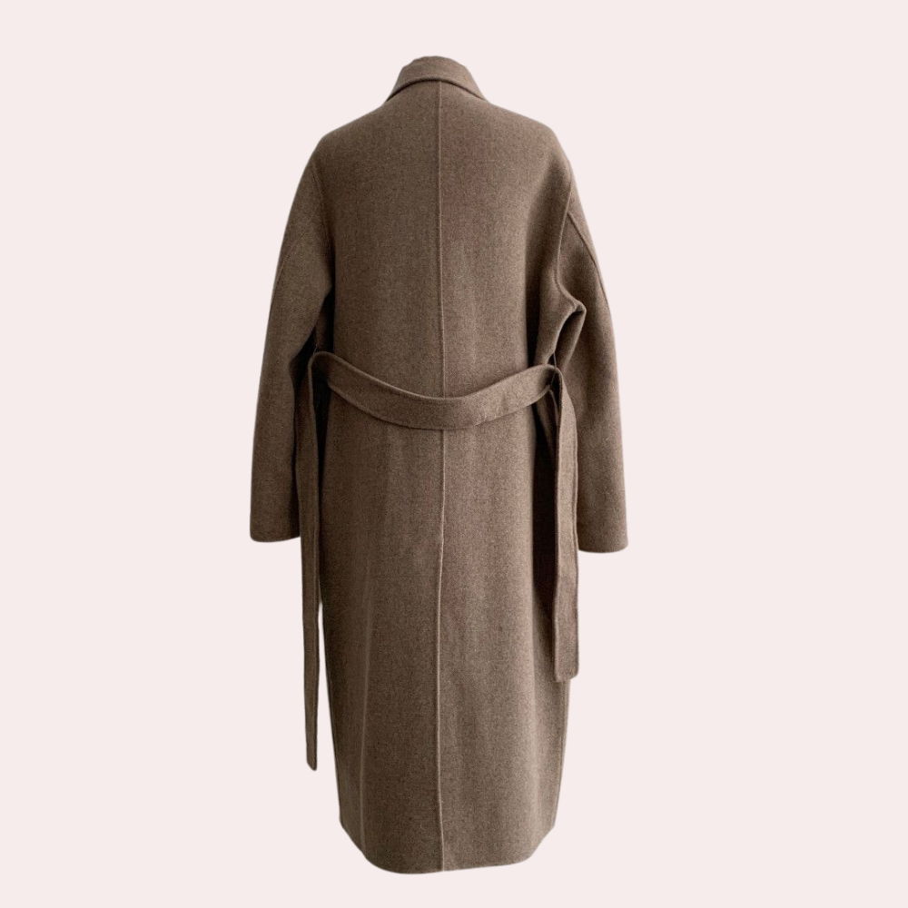 Women's Double-Breasted Overcoat – Chic Belted Design for Fall 2