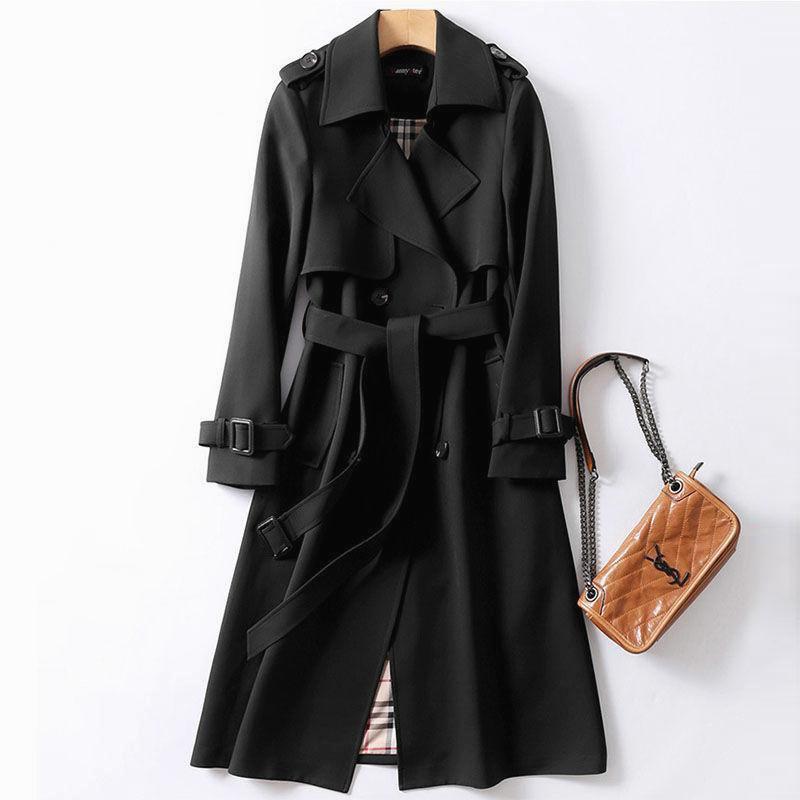 Women's Double-Breasted Trench Coat – Chic Long Jacket for All Occasions 2