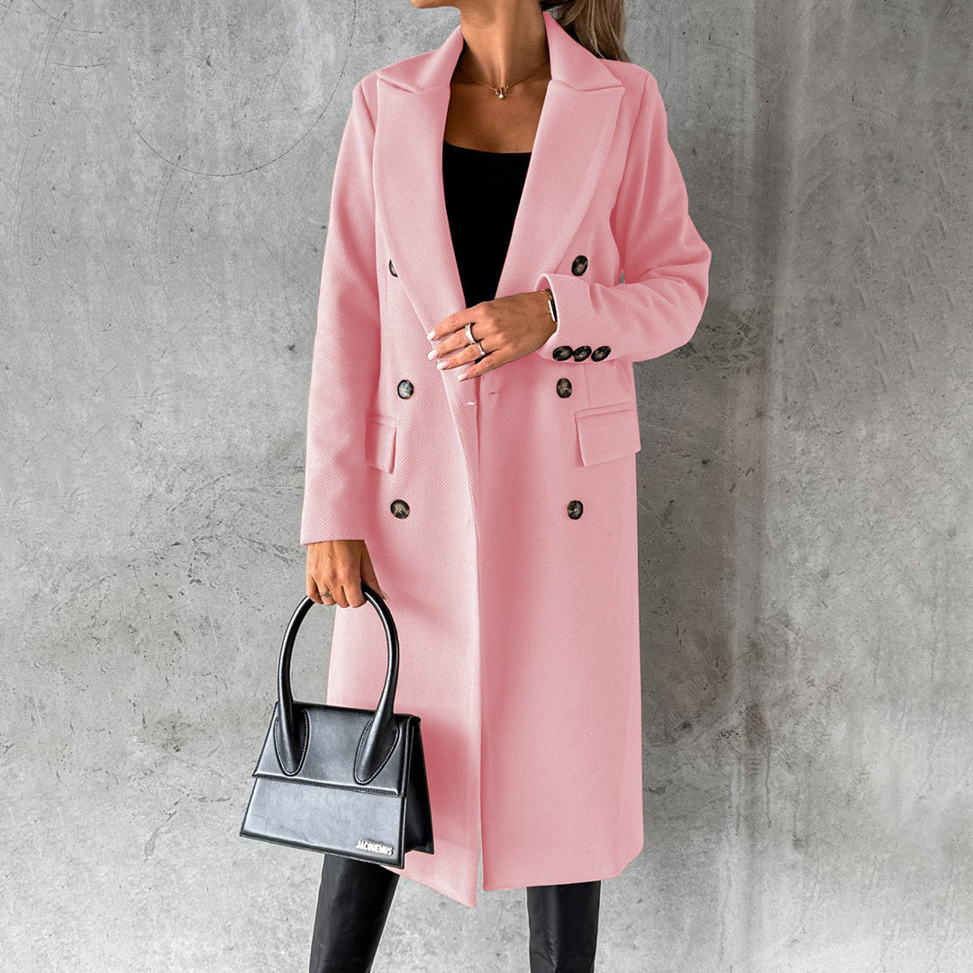 Women's Double-Breasted Trench Coat – Elegant Warmth for Winter 0