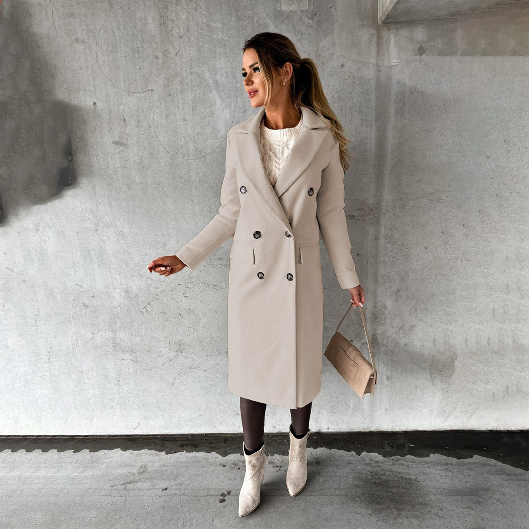 Women's Double-Breasted Trench Coat – Elegant Warmth for Winter 4