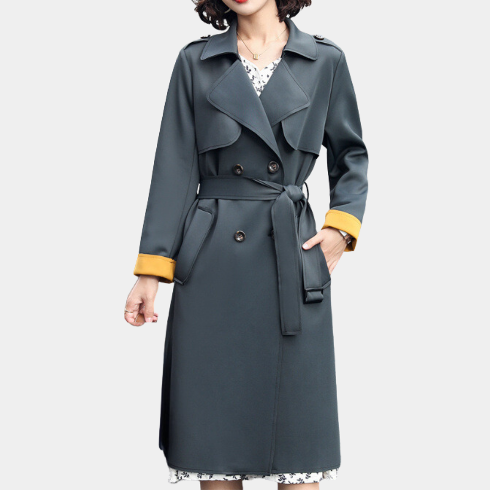 Women’s Double-Breasted Trench Coat – Stylish & Versatile Design 4