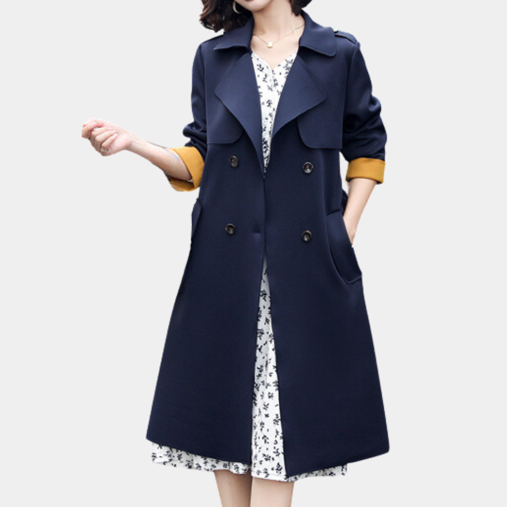 Women’s Double-Breasted Trench Coat – Stylish & Versatile Design 5