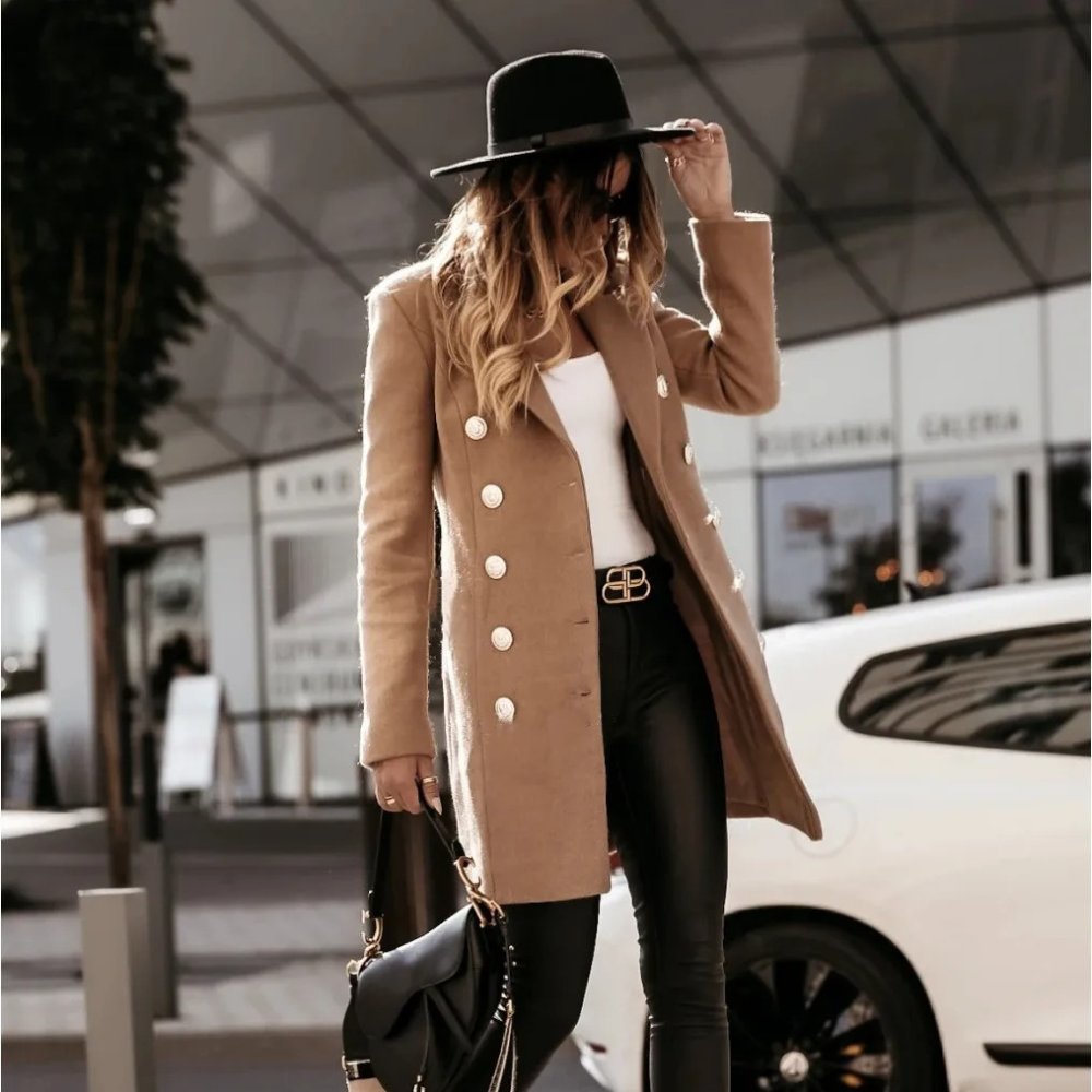 Women's Double-Breasted Trench Coat – Timeless Style & Warmth 1
