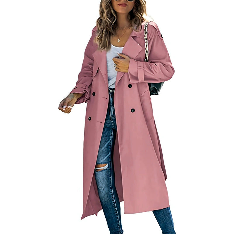 Women's Double-Breasted Trench Coat – Timeless Style for Every Occasion 4