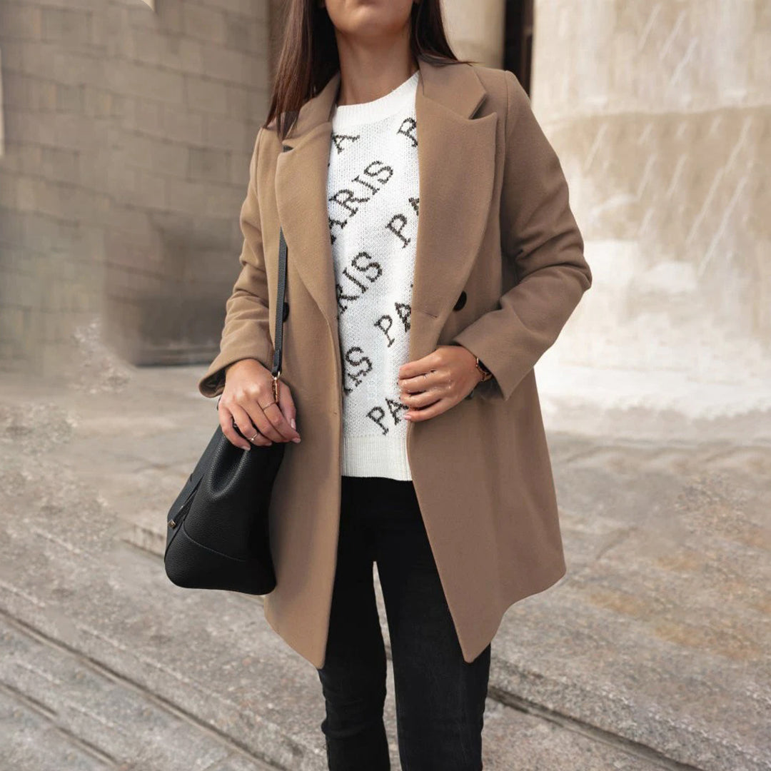 Women's Double-Breasted Wool Coat – Elegant Style for Cold Days 4