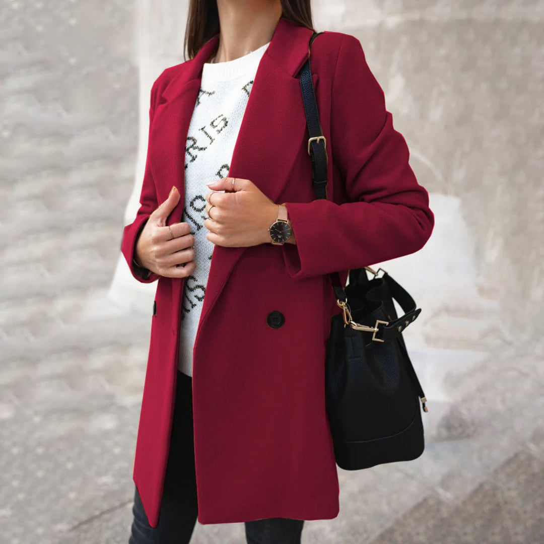 Women's Double-Breasted Wool Coat – Elegant Style for Cold Days 5