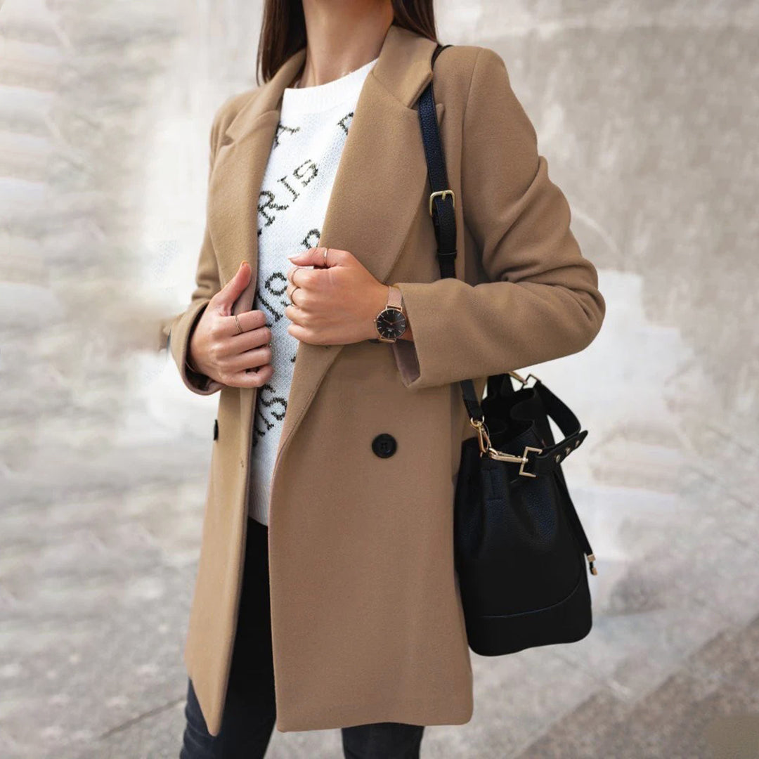 Women's Double-Breasted Wool Coat – Elegant Style for Cold Days 7